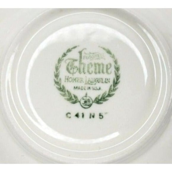 2 Eggshell Theme Homer Laughlin Made In U.S.A Teacup & Saucer Set C41N5 - Picture 7 of 16